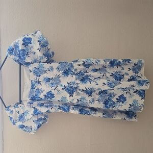 Art Class Blue Floral Kids Dress